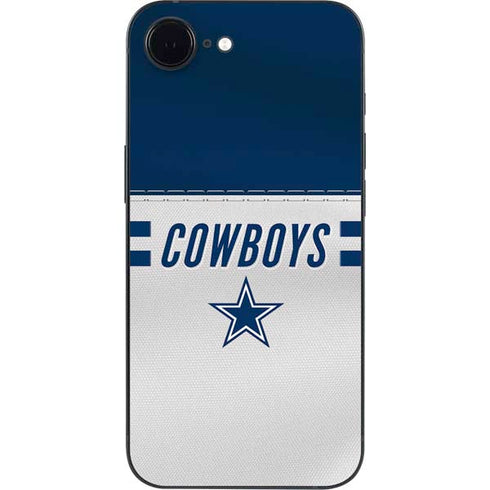 NFL Dallas Cowboys White Striped iPhone 16e Skin